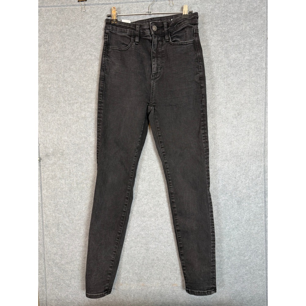 American Eagle Skinny Jeans 4 Black Ne(x)t Level Stretch High Rise Denim Grunge